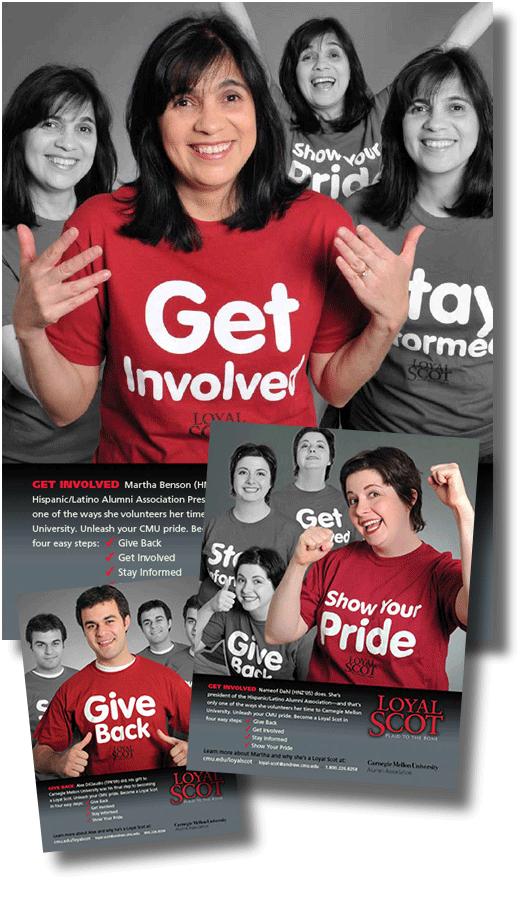 Series of ads for alumni program