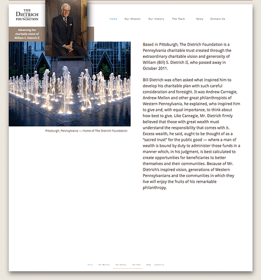 Web site for Pittsburgh-based foundation